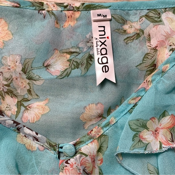 MIXAGE - Sheer Ruffled Top (M) - Picture 2 of 7